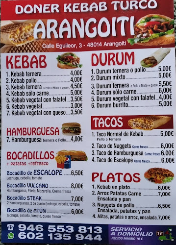 Doner KebabArangoti - Gastronomía y hostelería