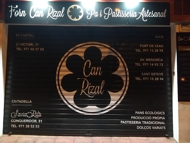 Opinii despre Forn Ca'n Rizal. Pa i pastisseria artesanal în Mahón - Gastronomía y hostelería