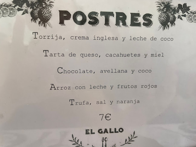 El Gallo Gastrobar Phone number
