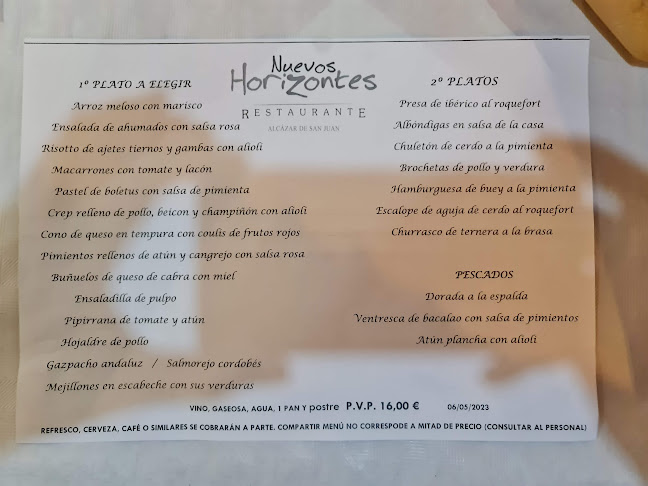 Restaurante Nuevos Horizontes Alcázar de San Juan Open Times