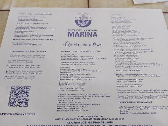 Restaurante Marina - Gastronomía y hostelería