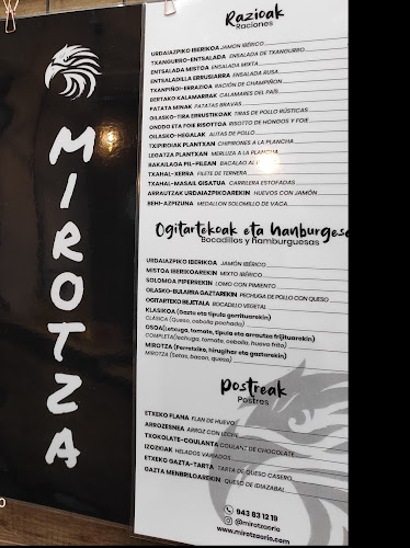 Mirotza Taberna - Gastronomía y hostelería