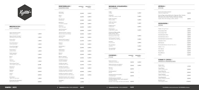 Kyöto -bar-cafetería, apuestas deportivas, local de Juego