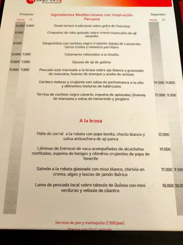 Restaurante qapaq - Arona