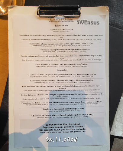 Opinii despre Restaurant Diversus Sant Boi în Sant Boi de Llobregat - Gastronomía y hostelería