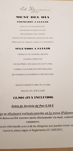 El Descanso 1927 Open Times