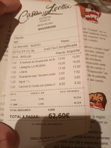 Casa Leotta - Pozas - Gastronomía y hostelería