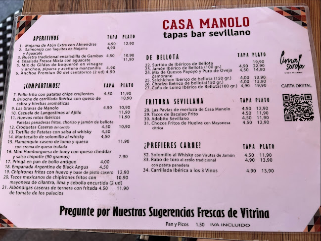 Reviews of CASA MANOLO TAPAS BAR SEVILLANO in Sevilla - Gastronomía y hostelería